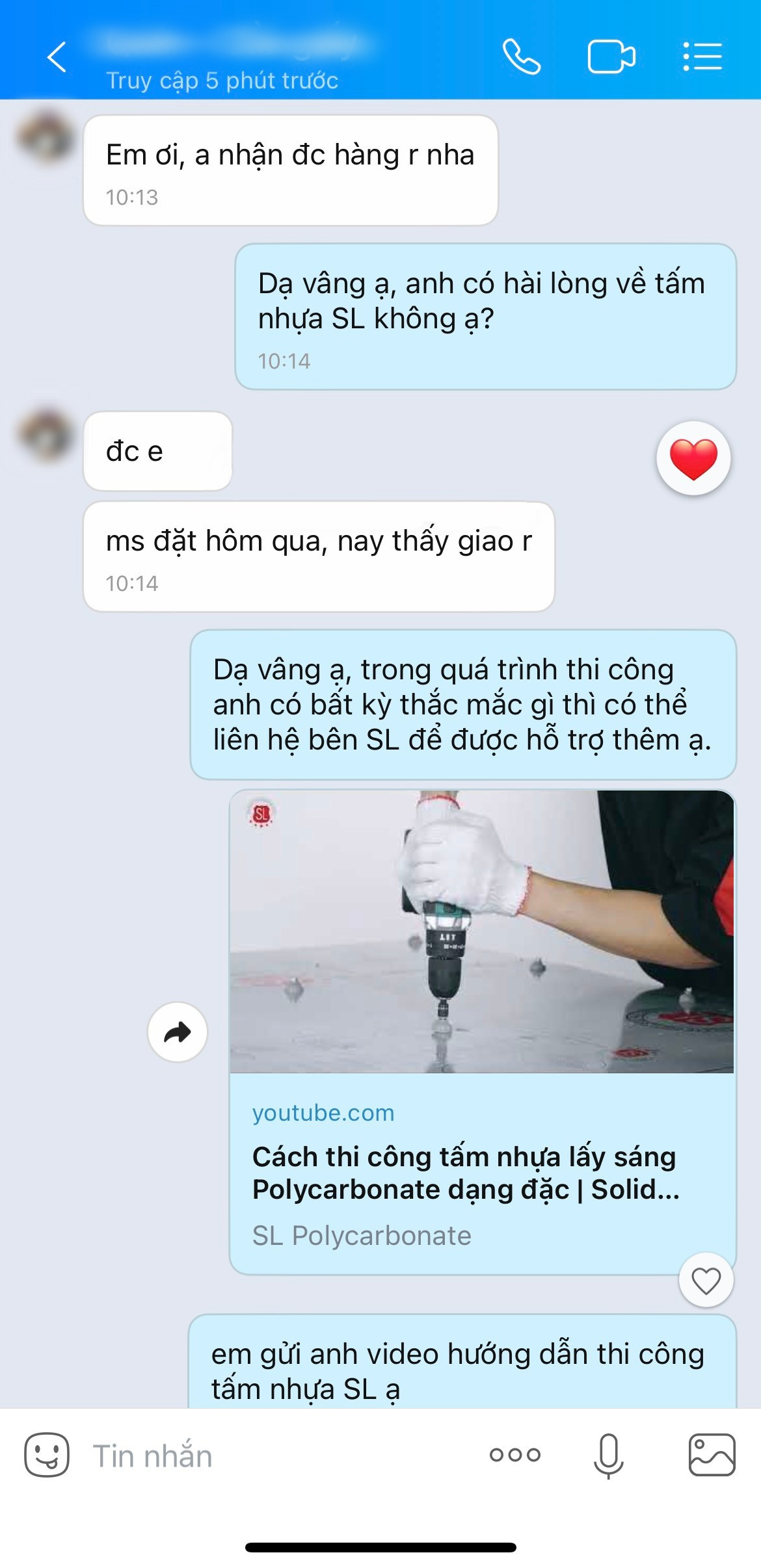 Đánh Giá SL Polycarbonate Từ Khách Hàng Thực Tế