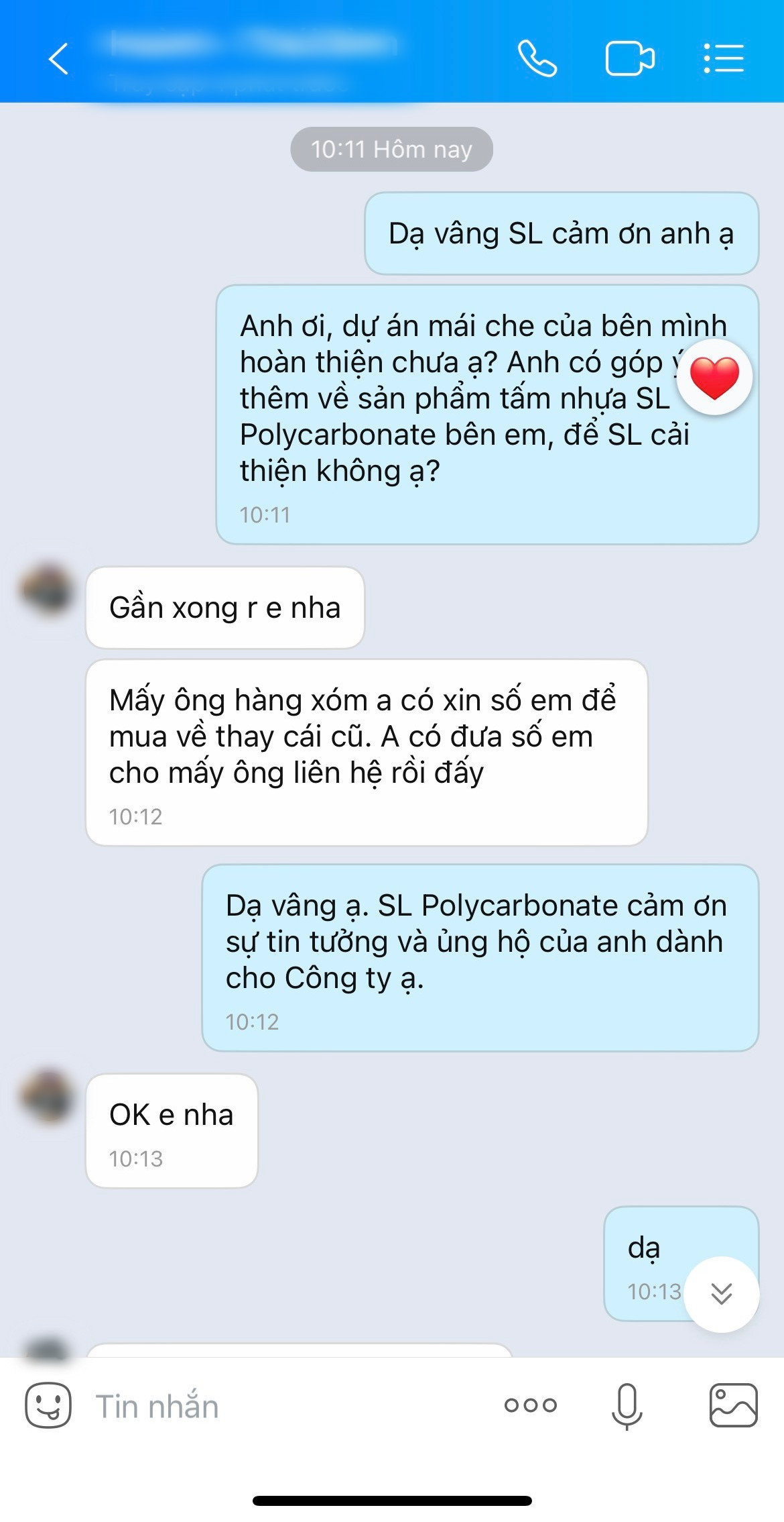 Đánh Giá SL Polycarbonate Từ Khách Hàng Thực Tế